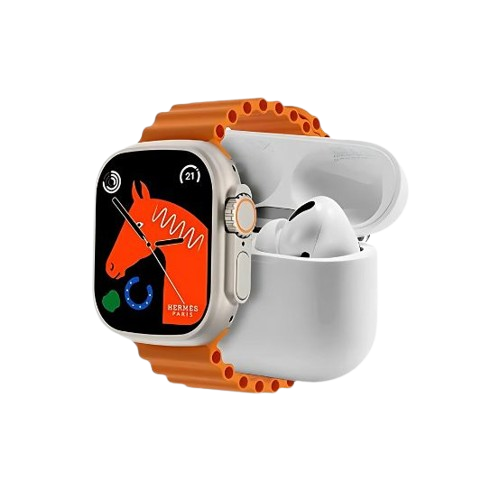 I20 Ultra Max Suit - Smartwatch & Airpods Combo with 7 Straps